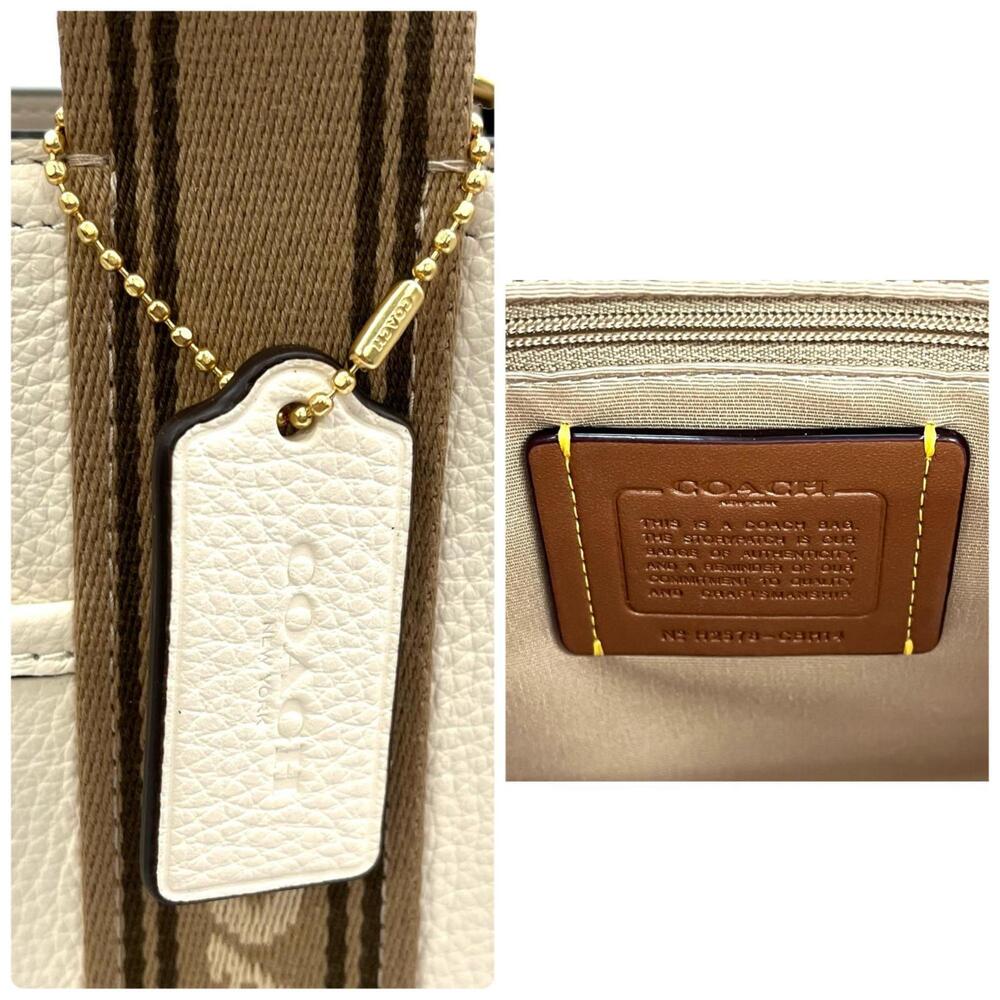 Coach Smith Tote Bag 24 2-way Shoulder CBH14IMCAH Leather Chalk Multi Women's... - Picture 8 of 10